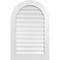 Ekena Millwork Round Top Surface Mount PVC Gable Vent: Functional, w/ 3-1/2"W x 1"P Standard Frame, 26"W x 40"H GVPRT26X4001SF - alternate 1
